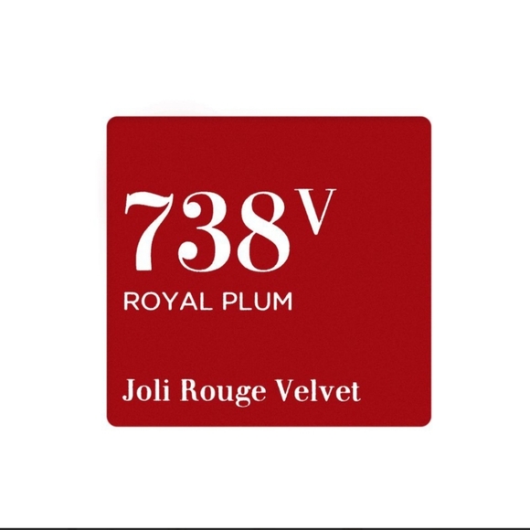NIB 738V Clarins Joli Rouge Velvet Longwear Matte Lipstick 0.1OZ Royal Plum - Picture 5 of 6